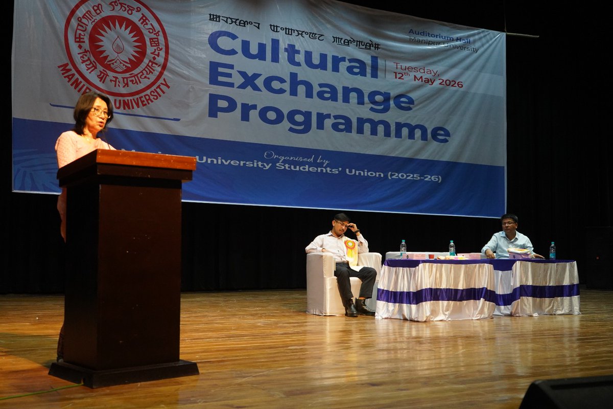 ManipurUniverse's tweet photo. 🎭✨ Cultural Exchange Programme
Organised by the Manipur University Students’ Union (MUSU)
🗓️ 12th May 2026
Celebrating unity in diversity through culture, tradition, music, and shared experiences at #ManipurUniversity. 🌿🎶 #MUSU #CulturalExchange #UnityInDiversity #StudentLife https://t.co/FlS4klpjB0