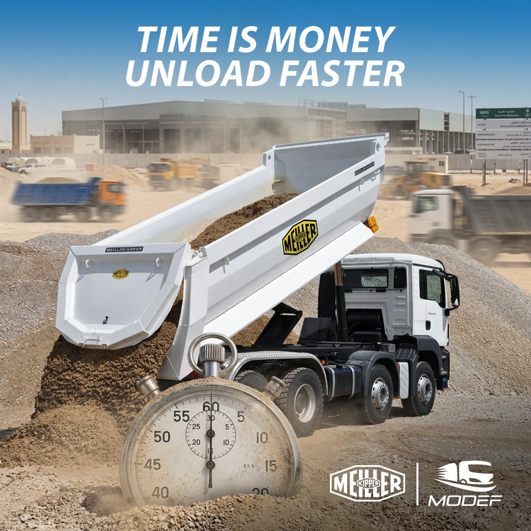 modef_sa's tweet photo. Faster unloading. Less downtime. More productivity.
#MEILLER by MODEF — built for Saudi projects.

 تفريغ أسرع. توقف أقل. إنتاجية أعلى
MEILLER
 من مودف
 مصممه لمشاريع السعودية
#MODEF #MEILLER #SaudiArabia https://t.co/iLEC64kozS