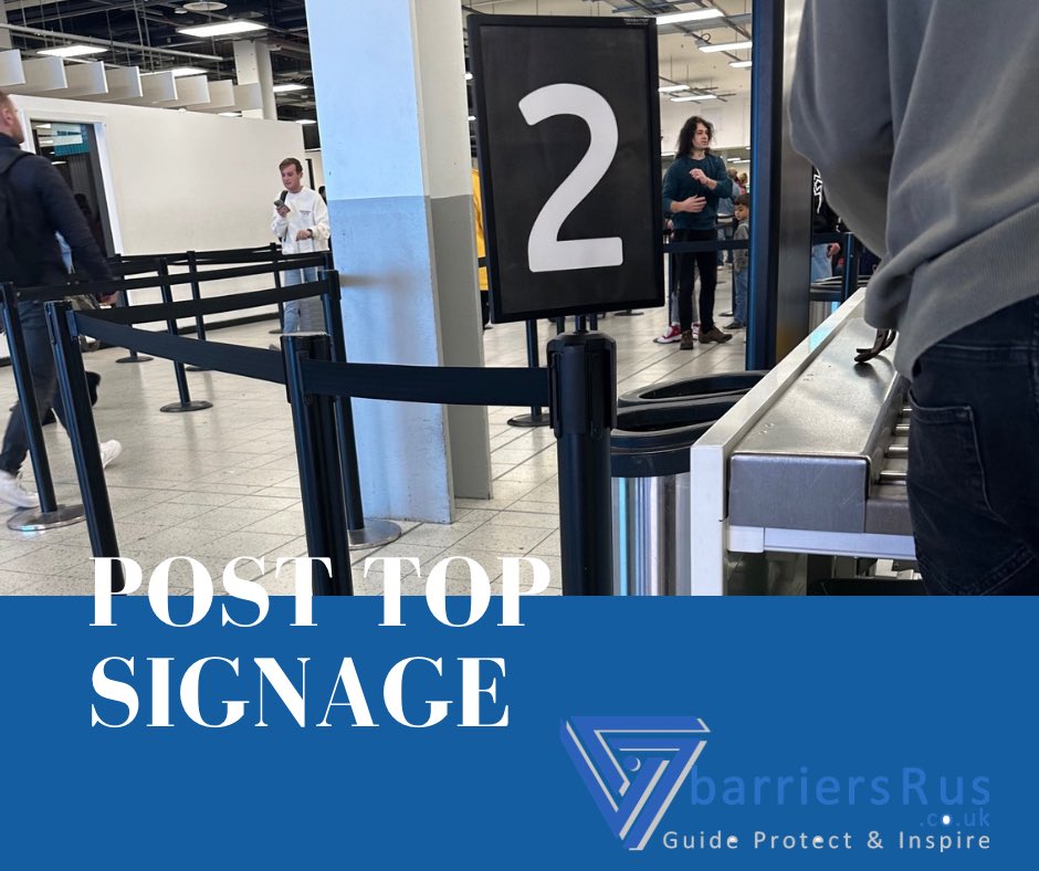 Post Top Signage 📢 Improve queue flow, safety & customer communication ...