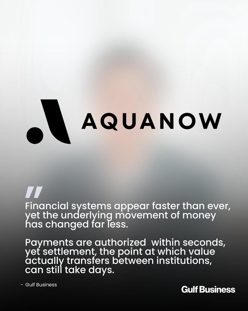 aquanow's tweet photo. An always-on economy needs always-on finance.

In @GulfBusiness, our CEO, Phil Sham, discusses how settlement infrastructure, stablecoins, and regulated digital asset rails are reshaping how value moves globally.

Read more: https://t.co/YPJinvfq3U 

@philsham #stablecoin #digitalassets #settlements @Universal_USDU