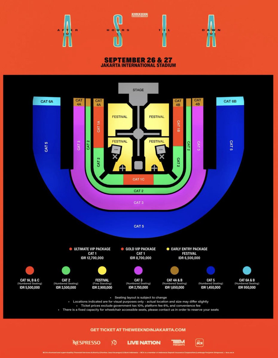 nadyajaneet's tweet photo. OPEN JASTIP TIKET THEWEEKND ASIA TOUR in JAKARTA ✨ Harga nya cucok sih ya guys 😅 tapi buat yang mau mau aja , jastip open di area BCA PRESALE &amp; GENERAL ONSALE ya guys 🎉 slot untuk war antrian &amp; pake data sendiri nya juga sisa 2 slot yakk ‼️ https://t.co/aZvKx4FT4g