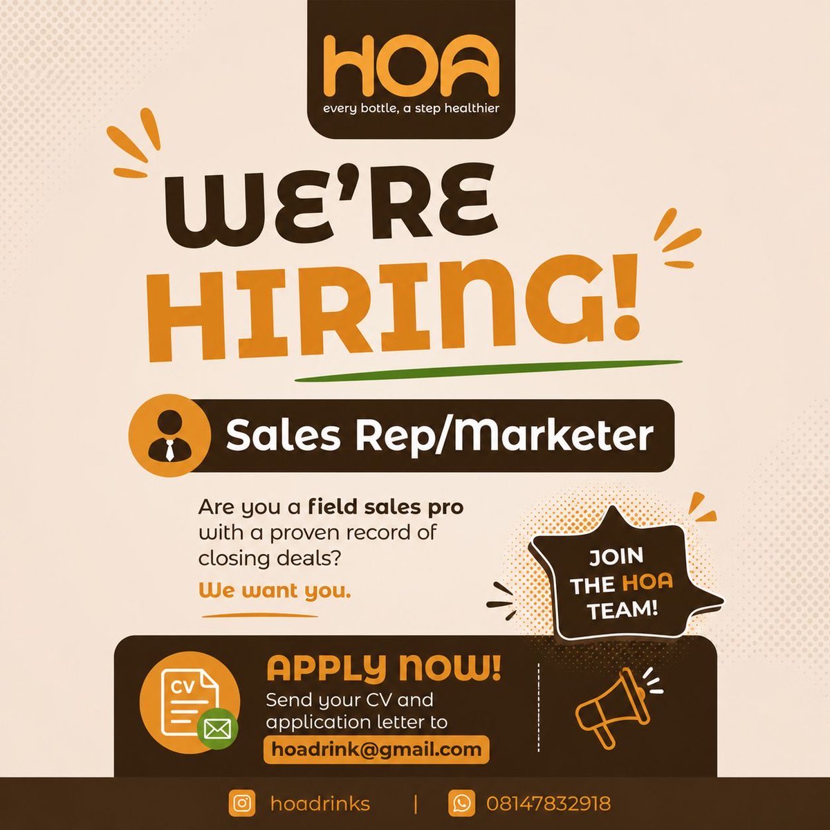 hoadrinks's tweet photo. We’re Hiring! ✉️
Check thread for more details! https://t.co/do3UvVe7S3