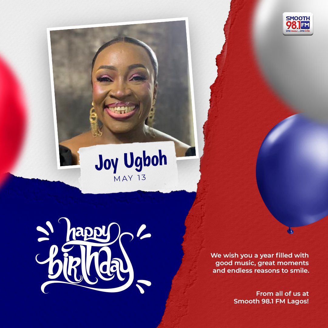 Smooth981FM's tweet photo. Celebrating with smoothest Joy today!
Happy Birthday from your Smooth Family π₯³
β€οΈππ€
#Smooth981FM #SmoothFMLagos #HappyBirthday #SmoothFamily #Celebration https://t.co/nDWQ9Wo8rt