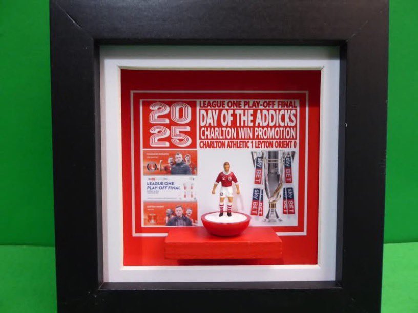helcol123subbu1's tweet photo. Charlton Athletic subbuteo mini framed artworks.  DM @helcol123subbu1 for more details of how to order. @franksav63 @TheAddicksChat @CAFCofficial #addicks @19CAFC05 @CAStrust @CharltonLife @airmanbrown @TheAddicksChat @charltonnews @charltonlive #cafc @CAFCWomen @Cafc_Rob https://t.co/hVOTpKPh3Q