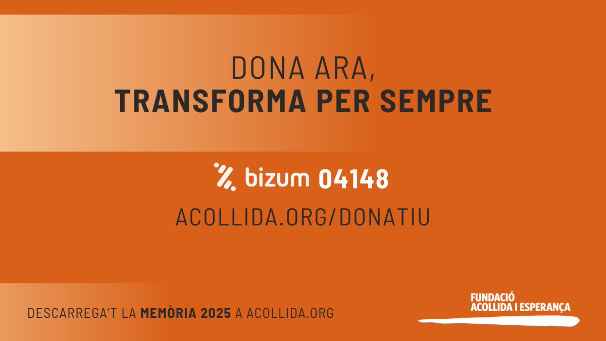 Fundació Acollida i Esperança tweet media