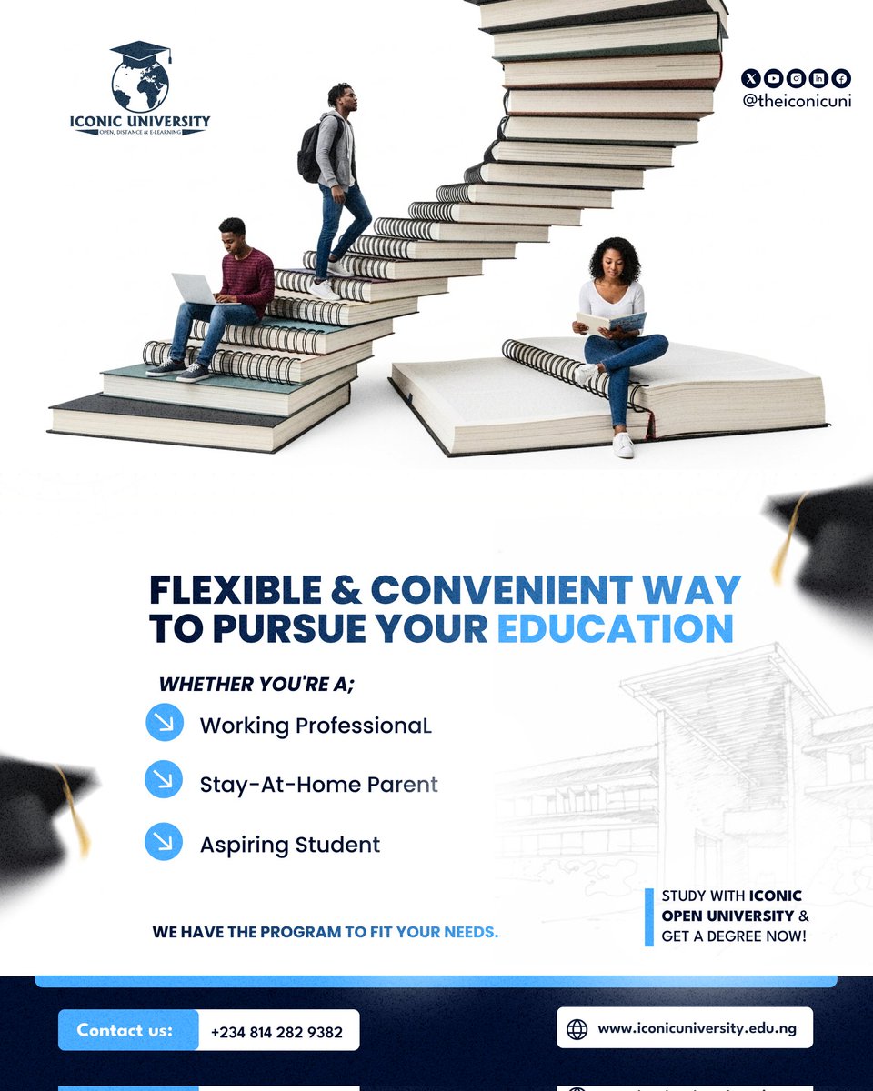TheIconicUni's tweet photo. Upgrade your skills and advance your career with our online education. The possibilities are endless! To Apply πcontact us at
#OpenLearning #IconicUniversity https://t.co/mU71V8c4Zk