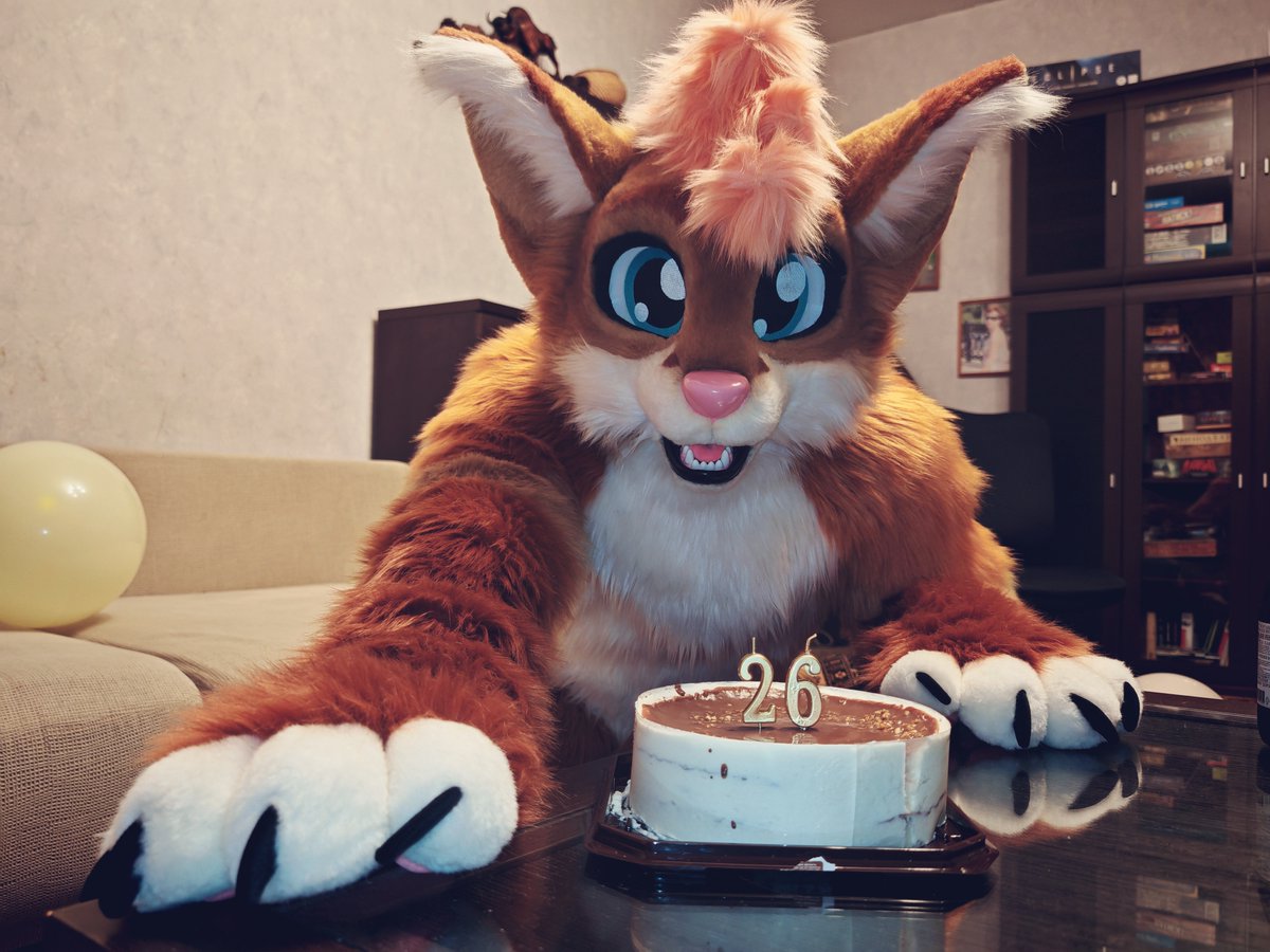 raukru's tweet photo. HAPPY BIRTHDAY TO ME 🥳😭
#furry #fursuit #fursuiter #furryfox https://t.co/aHj8nyjLvD