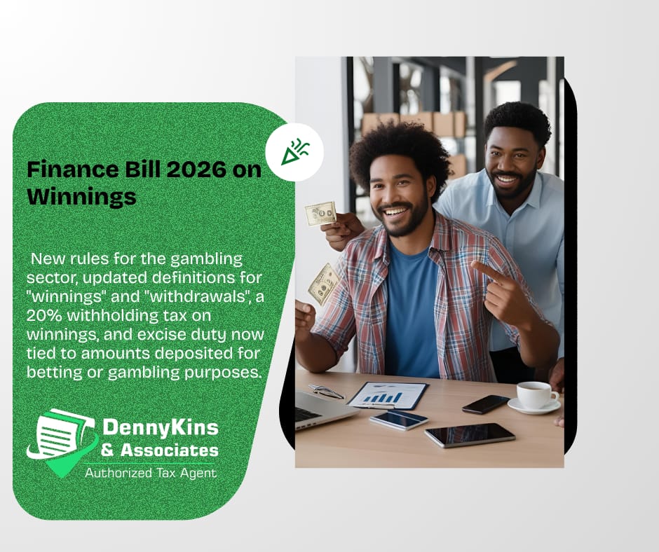 dennykinstax's tweet photo. Gambling angle
Finance Bill 2026 proposes a 20% withholding tax on winnings and updates the definitions of “winnings” and “withdrawals” in the gambling space. It also shifts excise treatment toward amounts deposited for betting or gambling purposes. This is one of the clearest sector-specific proposals in the bill. 
#FinanceBill2026