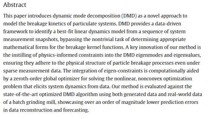 TheorAppMechLet's tweet photo. Globally optimized dynamic mode decomposition: A first study in particulate systems modelling
Read the article in Theoretical and Applied Mechanics Letters: https://t.co/xVhFsHA03V https://t.co/icNlH2XCeM