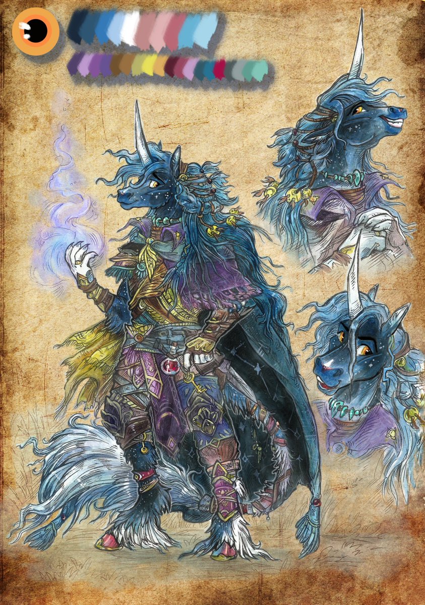 Taski_Guru's tweet photo. Anthro characters (closed)
The wizard unicorn and the dark warrior unicorn
fantasy furry designs / adoptables
#anthroart #furry #furry_oc #adoptable #dungeonsanddragons #dnd #unicornoc #adopt #dndwizard #adopts https://t.co/qZIrPN40xV