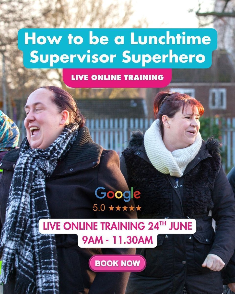 theresehoyle's tweet photo. Calling all #LunchtimeSuperheroes! Do you feel like you’re spending your whole lunch break just blowing a whistle or resolving the same arguments? It’s time to move from policing to playing! Join our interactive online workshop on June 24th 

More info: https://t.co/uxnYAv5RMe https://t.co/oij9OfMJrj