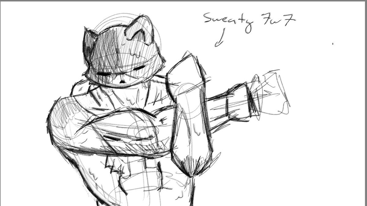 AshitoTheWolf's tweet photo. Meowscles sweating after training 
😺💦 https://t.co/Bt6qHVErbO