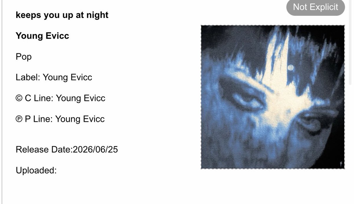 young_evicc's tweet photo. 2 songs in June https://t.co/MhkV258Eqs