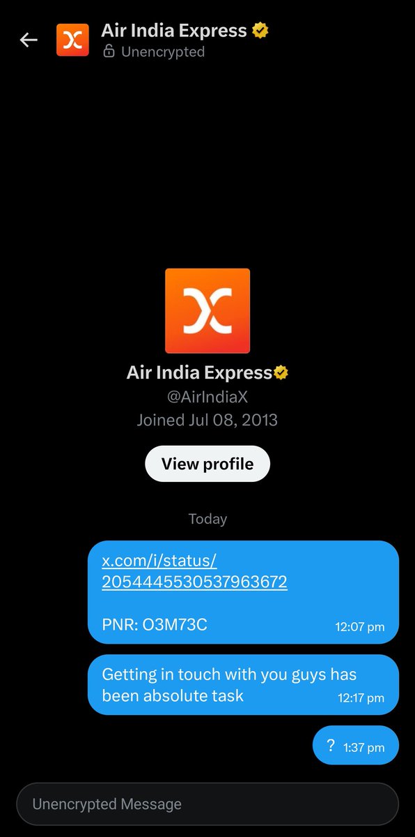 ImChashmish's tweet photo. @AirIndiaX The GOX contact no. shared by your staff is not reachable since 9 am. Myself along with the other 40+ passengers are completely clueless even now. No update at all. Exposing your public tweet expressing concern is not the same as a DM. Still awaiting a response. Well? @AirIndiaX https://t.co/yNlEf83Ncw