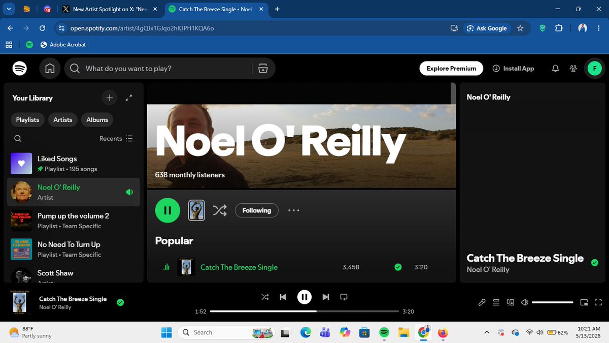 petrosflows's tweet photo. New Artist Spotlight Song Of The Day CATCH THE BREEZE  BY NOEL O’ REILLY
@NoelOReilly13
https://t.co/d6Lsy0xr9e #IwantmyNAS #stoppayola #songoftheday https://t.co/R9tv3WjN4D