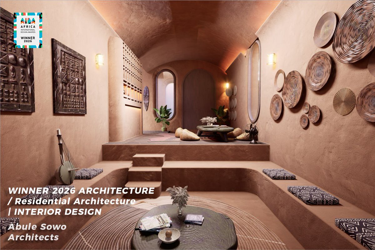 OMONABULESHOWO's tweet photo. A huge moment of pride that I'm excited to share with you. 

 I'm thrilled to announce that ABULE SOWO architects has just been honored with three awards for the Africa International Design Awards - AIDA 2026 for our project "African Apartments":  

🏆 WINNER 2026 — Architecture / Residential Architecture   

🏆 WINNER 2026 — Interior Design / Residential Interior   

🎖️ Honorable Mention 2026 — Architecture / Sustainable & Energy Saving Building  

This international recognition gives even more meaning to our mission: to redefine an African architecture that is sustainable, beautiful, and deeply rooted in local cultures and materials.   

A heartfelt thank you to our client for their trust and boldness, to the jury of the Africa International Design Awards - AIDA, and to the entire ABULE SOWO architects team for their unwavering dedication.   

Discover more about the project here: https://t.co/yh8BtNKqcl

#Architecture #AfricanArchitecture #SustainableArchitecture #AIDA2026 #AbuleSowoArchitects #InteriorDesign #MadeInAfrica #Accra #Ghana #Benin