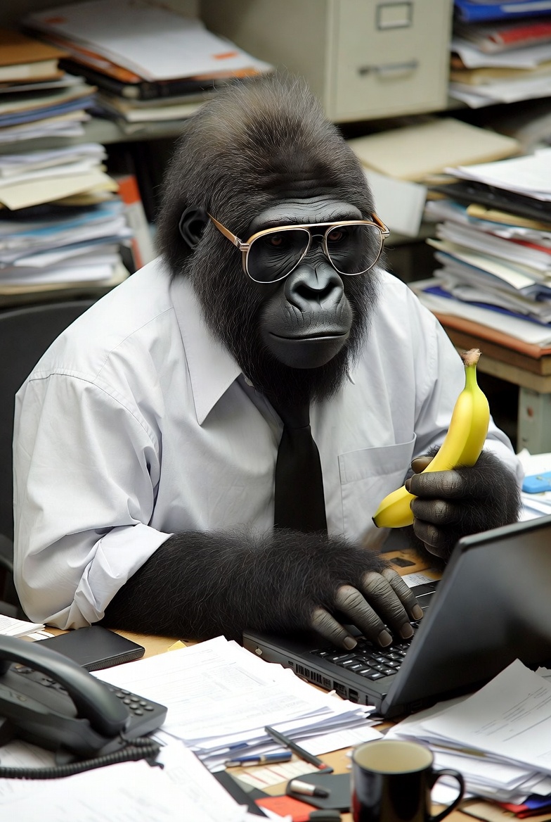 Gorilla1nCrisis's tweet photo. "HR said 'dress for the job you want'…
so I showed up as the whole IT department 🦍

#topofthemorning #IT #TheBoys https://t.co/0dHNiyk7tK