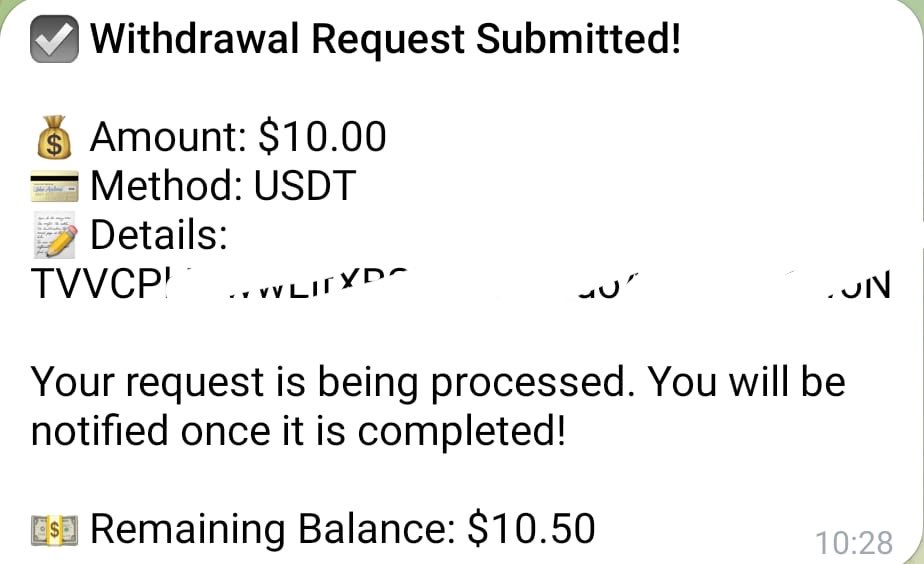 0xcryptosunny's tweet photo. 🚀 Turn your Telegram time into rewards with Dollar Earning Bot

💸 Earn from referrals
🎁 Daily check-in rewards
⚡ Simple tasks, easy earnings

I already withdrew $10 two times successfully 👀🔥

https://t.co/mRVb4zb9H7 https://t.co/RKd6UwwcJV
