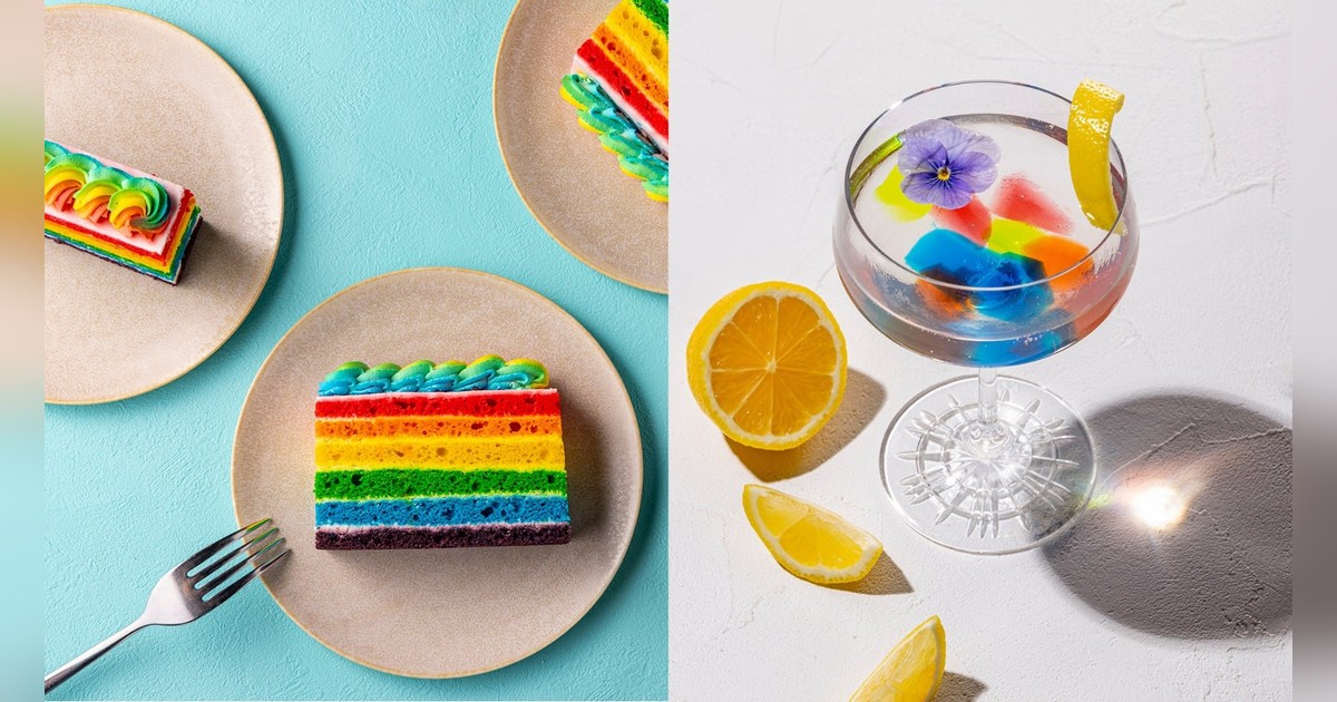 elegelacom's tweet photo. 🌈プルマン東京田町でプライド月間限定！レインボーケーキ¥1100＆Blooming Jelly¥2000が6/16-30登場✨6色ゼリーの爽やかカクテル＆優しいケーキで多様性祝おう！自分らしさ輝くひとときを🍰🍹

✨詳細はこちら👇
https://t.co/XRqxYoX8w8 https://t.co/D8w97LLvaY