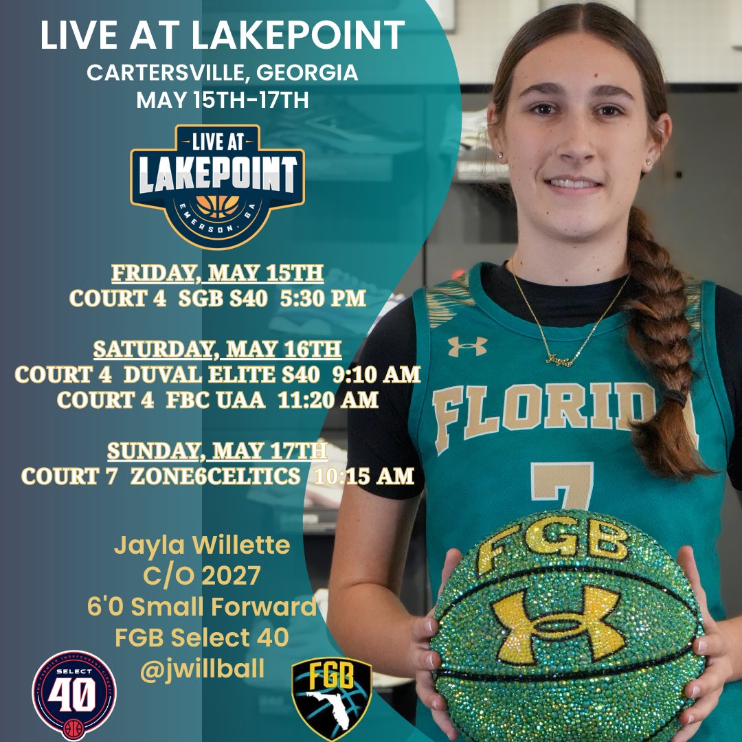 jwillball5's tweet photo. Live at Lakepoint in Georgia this weekend with @FGBvsEveryone  17U Select 40.  Jersey # 42 https://t.co/SRADZKqmwn