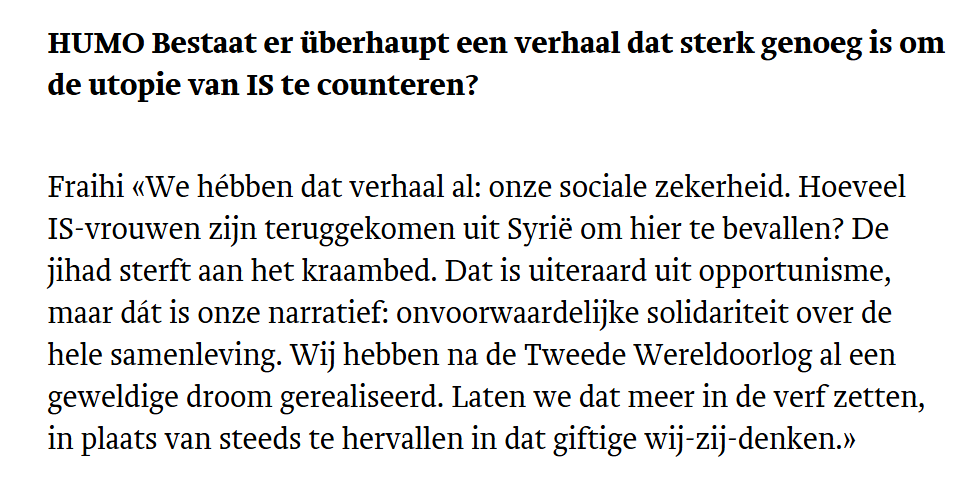 OogheSam's tweet photo. @Gillesmbb Ja, dit geldt voor alle inwoners van België. Moet altijd denken aan deze quote van Hind Fraihi, die radicalisering in Brussel heeft onderzocht: https://t.co/TggpfL0g6H
