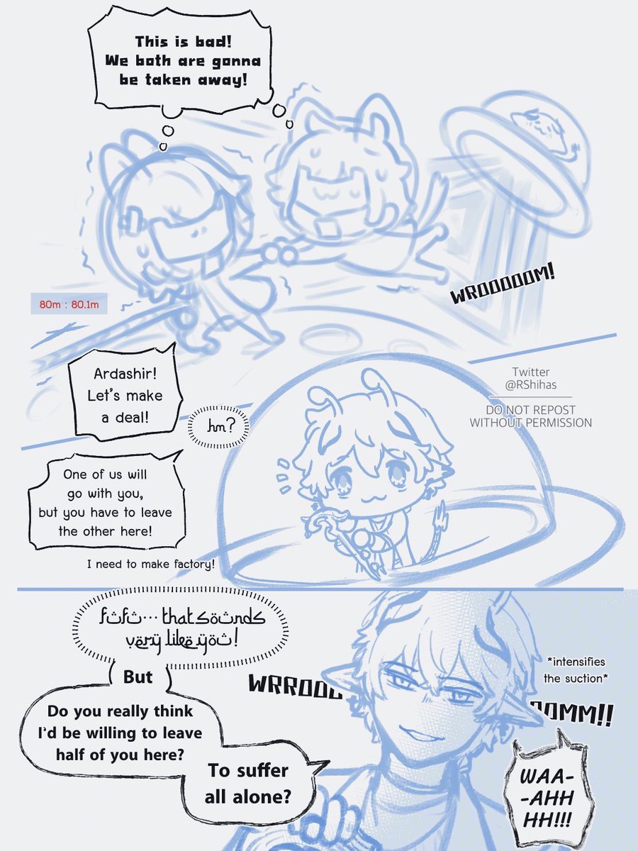Space endmimi &amp; Ardashir

ArdaminA + ArdaminB
*This was a style study of Endfield comic but you can see exactly where I gave up lol 
