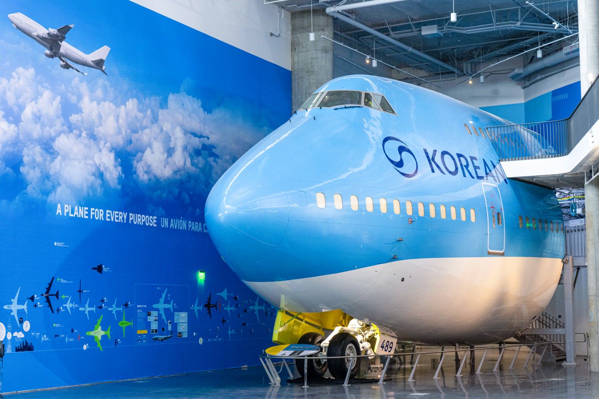 airwaysmagazine's tweet photo. 🔴 Korean Air has unveiled its donated Boeing 747 aircraft at the California Science Center’s newly named Korean Air Aviation Gallery, marking a major milestone in the airline’s long-standing partnership with the Los Angeles community. https://t.co/HbUlGVbAnm