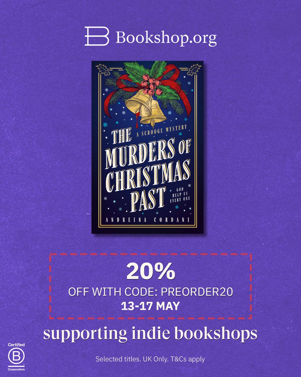 AndreinaCordani's tweet photo. Support indie  bookshops and buy your future self a festive treat! https://t.co/iJDeeHS2QK is  offering 20% off THE MURDERS OF CHRISTMAS PAST. Enter PREORDER20 until 17th May. https://t.co/kQtygWdV0n
🎩🎄🎩 https://t.co/LeBHB1DhJW