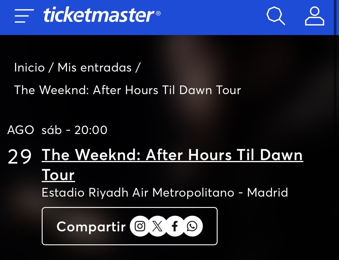 tullipez's tweet photo. Vendo entrada Platinum Oficial para el concierto de The Weeknd el 29 de Agosto en Madrid. Más info DM 🙏🏻🖤 https://t.co/jKA75d3TWd