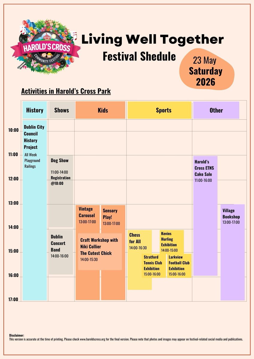thehxpress's tweet photo. The wait is almost over!

Join us in Harold’s Cross Park on Sat 23 &amp; Sun 24 May for a weekend of fun, community &amp; celebration. 🌿💛

#HaroldsCrossFestival #HaroldsCrossFestival2026 #DublinEvents #LivingWellTogether #HXFestival #HXFestival2026 https://t.co/LwtI2GgFS7