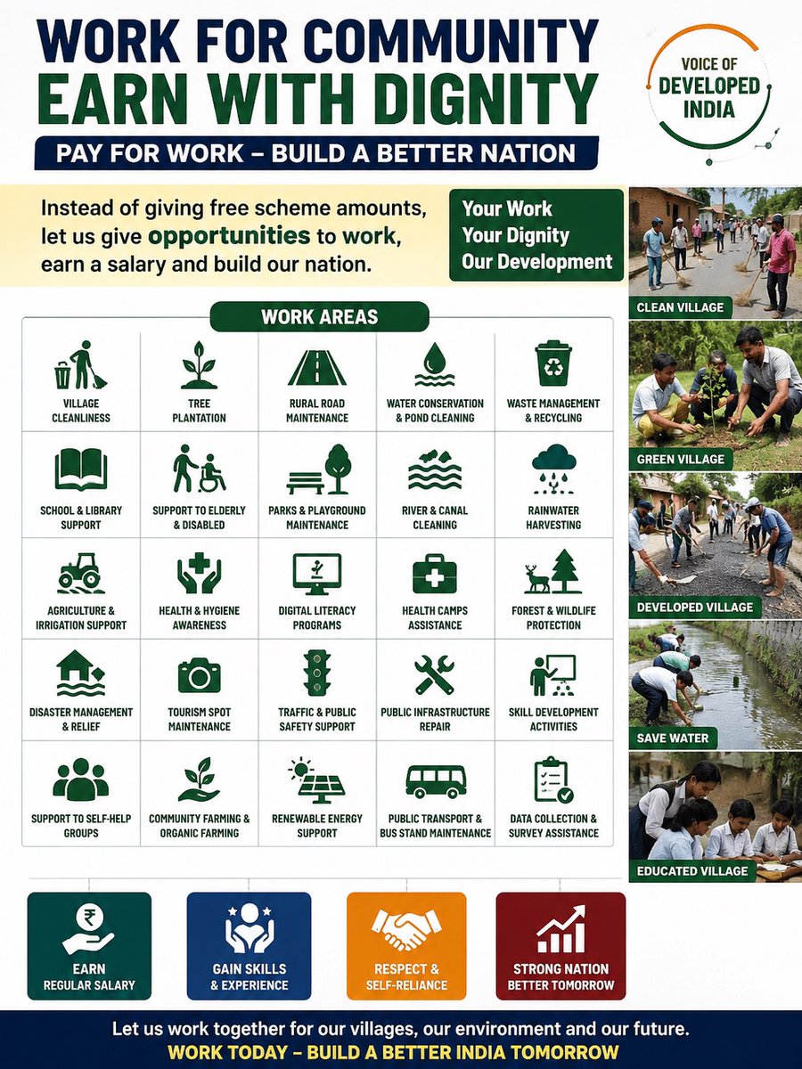 RealDasChandan's tweet photo. Sir,@SuvenduWB I would like to suggest that Instead of giving free scheme amounts, connect them with community work and employment.  

@BJP4India @BJPBengal @PMOIndia https://t.co/qVoWqygLHv