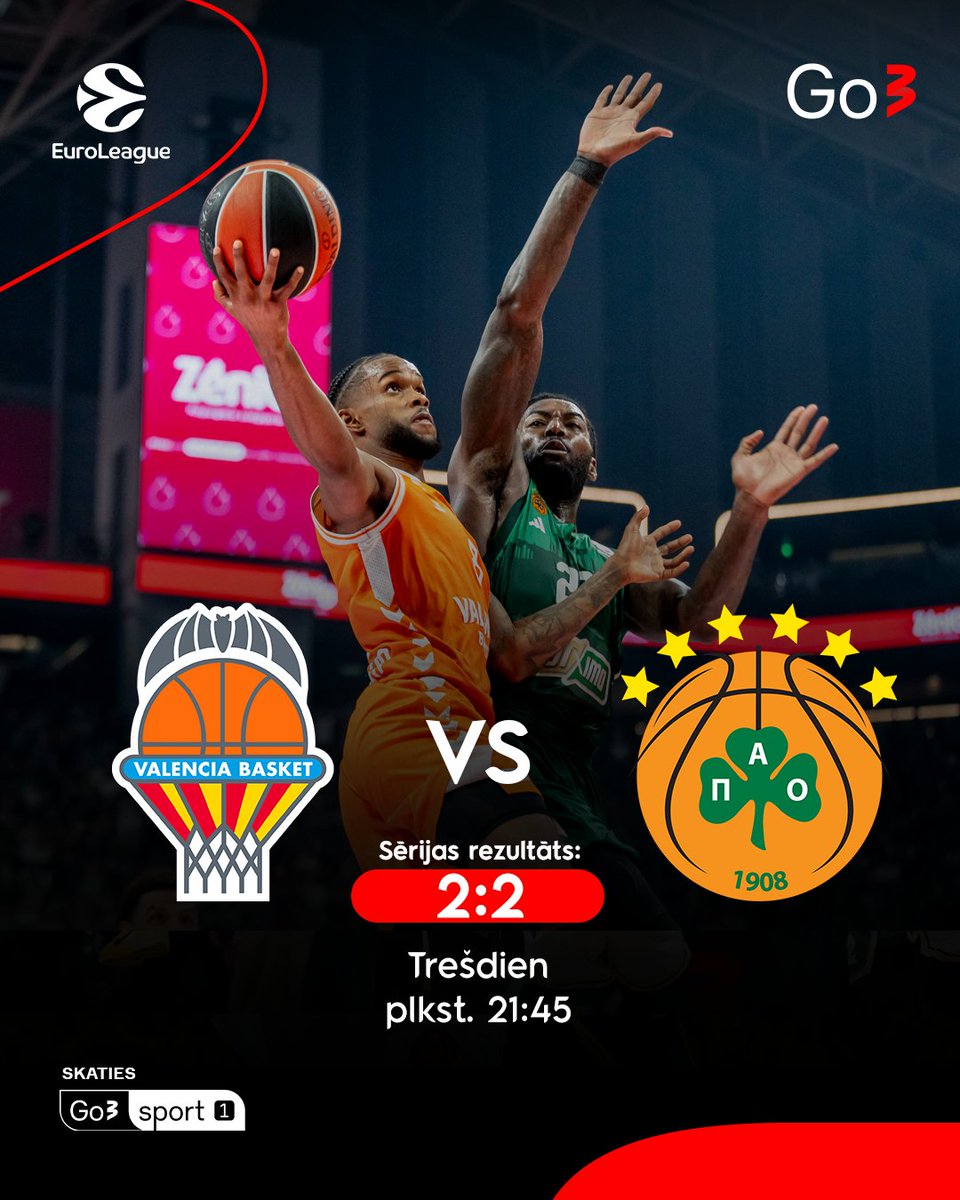 Go3SportLatvija's tweet photo. Izšķirošā 5. spēle! 🔥 Kura komanda iekļūs "Final Four"? 🏀 https://t.co/XTtPJ8Fy3O