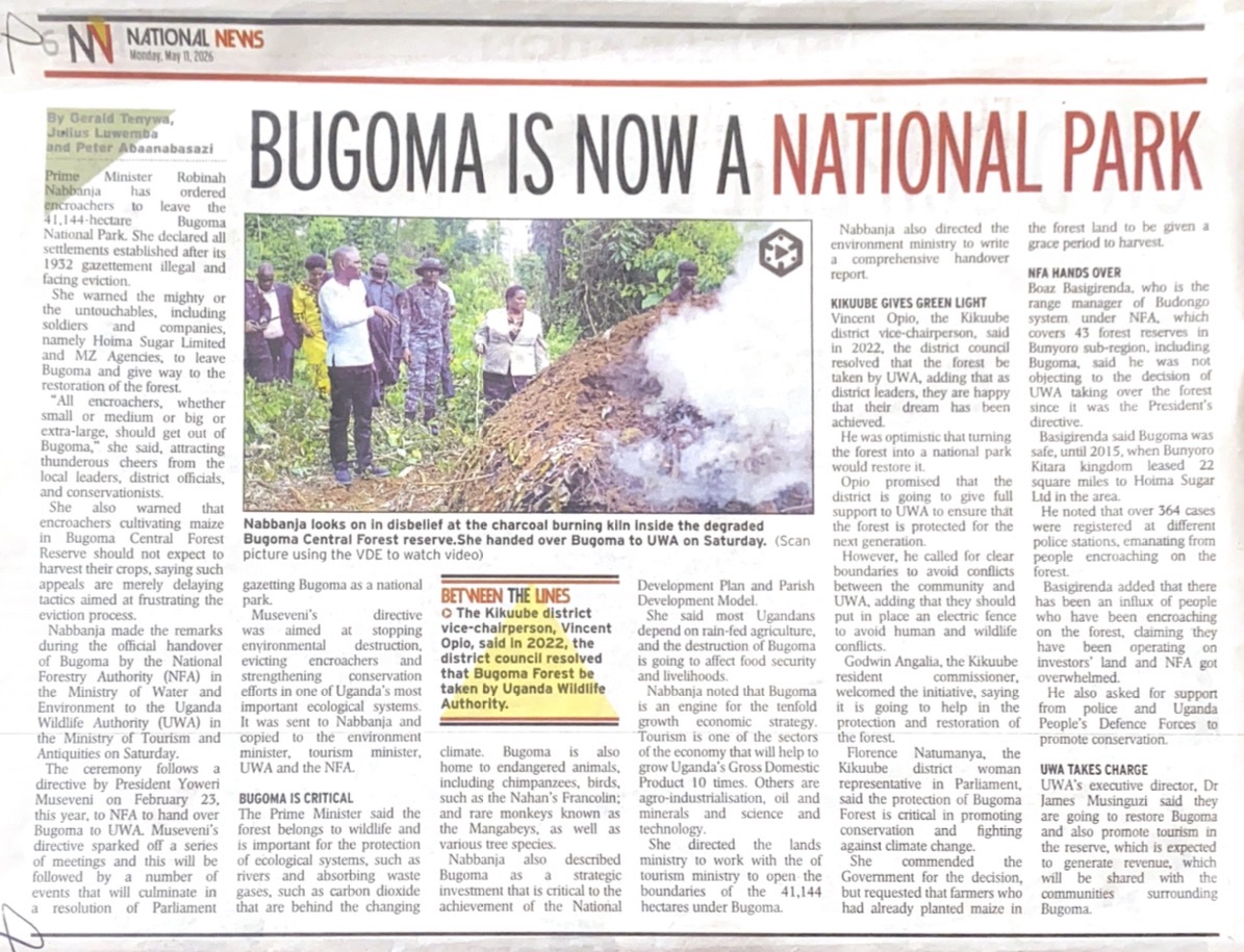 IGENEastAfrica's tweet photo. 📢🤝 "Bugoma Forest is now a National Park," a major milestone for conservation and sustainable tourism in Uganda. 

Read research by @IGENEastAfrica on tourism opportunities of Bugoma forest:  https://t.co/Rvq8ayt6Oy https://t.co/tTBFji04NJ