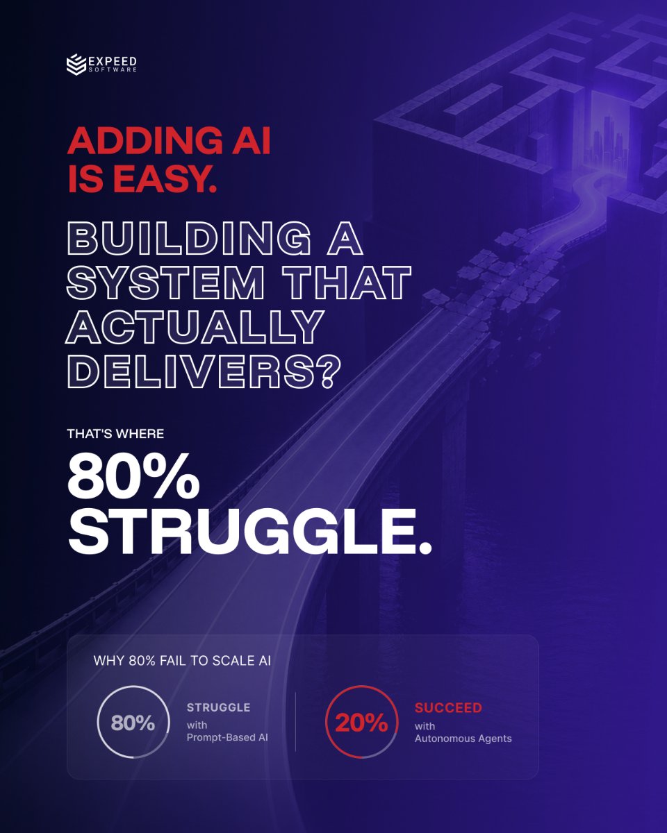 expeedsoftware's tweet photo. Most companies still use AI as a tool. The leaders are building it into operations.
The shift from Generative AI to Agentic AI is redefining how enterprises scale execution in 2026.
https://t.co/VzXR3Gt8m4

#AgenticAI #EnterpriseAI #AIStrategy #DigitalTransformation https://t.co/poSVJJrZbM