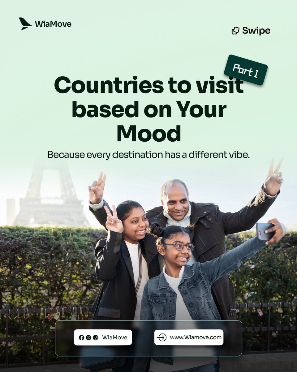 WiaMove's tweet photo. What’s your mood right now and what county will it take you? 

Book your flights on https://t.co/1279W3OeWL

#wiamove #travel https://t.co/qaikxaCqmm
