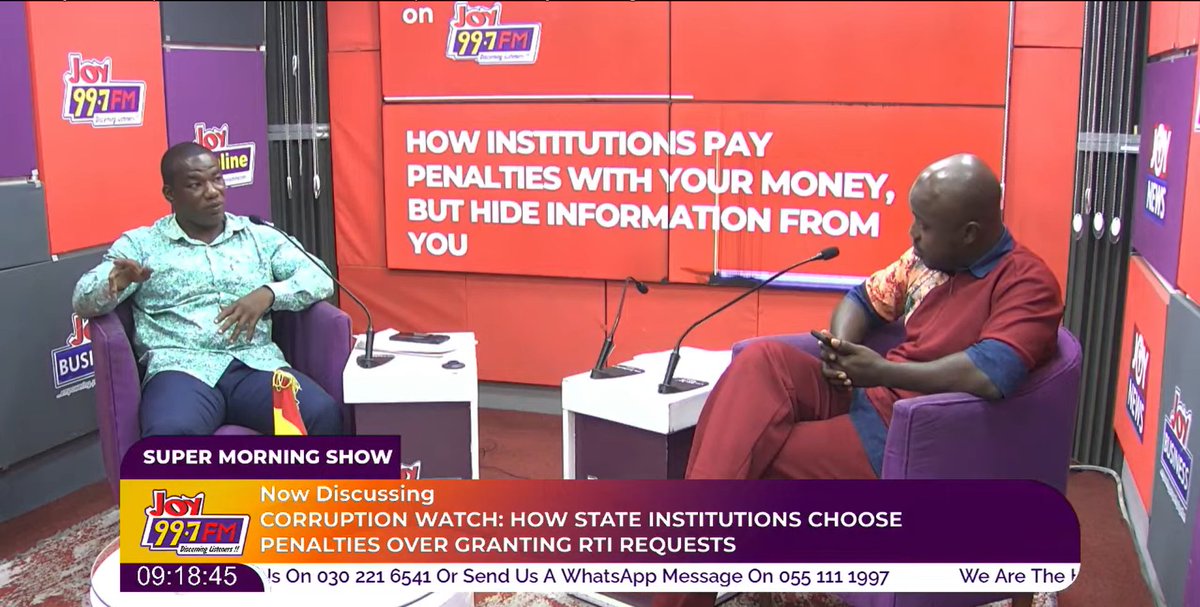 CWGhana's tweet photo. “It is refreshing to know that a lot of the institutions are now beginning to understand the RTI Law compared to when we started implementation in 2021.”

— Stephen Owusu, Head of the Legal Department at the @rticghana 

#WonaMoni #Ghanaabre https://t.co/2GEfZPGNbp