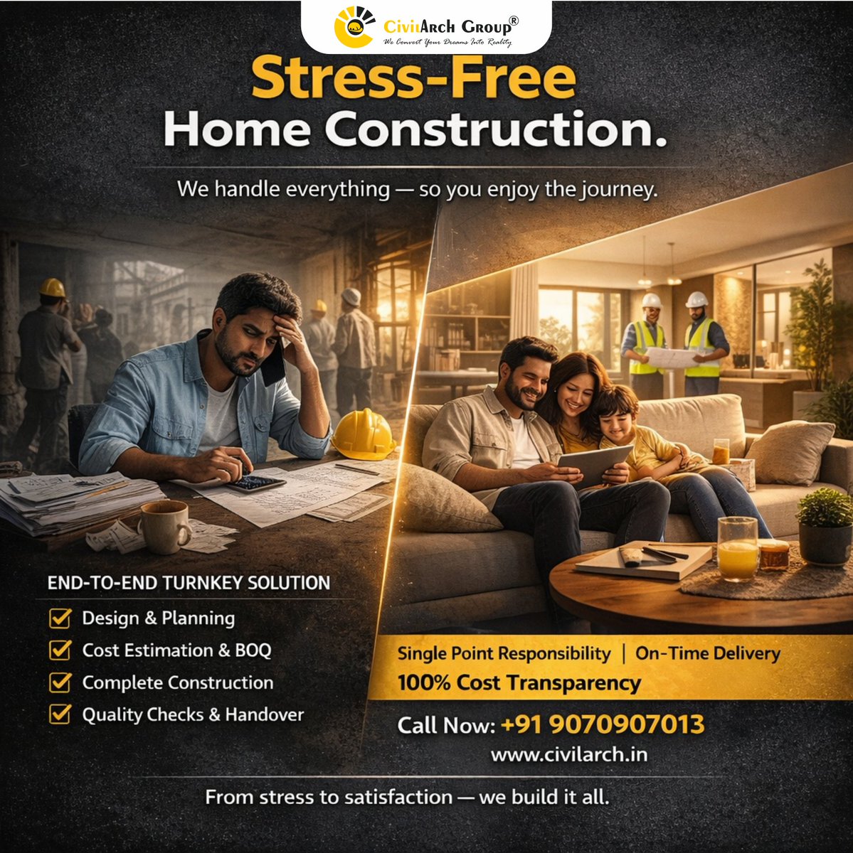 CivilArchgroup's tweet photo. From stress to satisfaction — we build it all. 🏗️✨
CiviArch Group handles everything from design to handover.
#StressFreeConstruction #CiviArchGroup #TurnkeySolutions #DreamToReality #OnTimeDelivery #HomeConstructionMadeEasy https://t.co/NqlvH9euXt