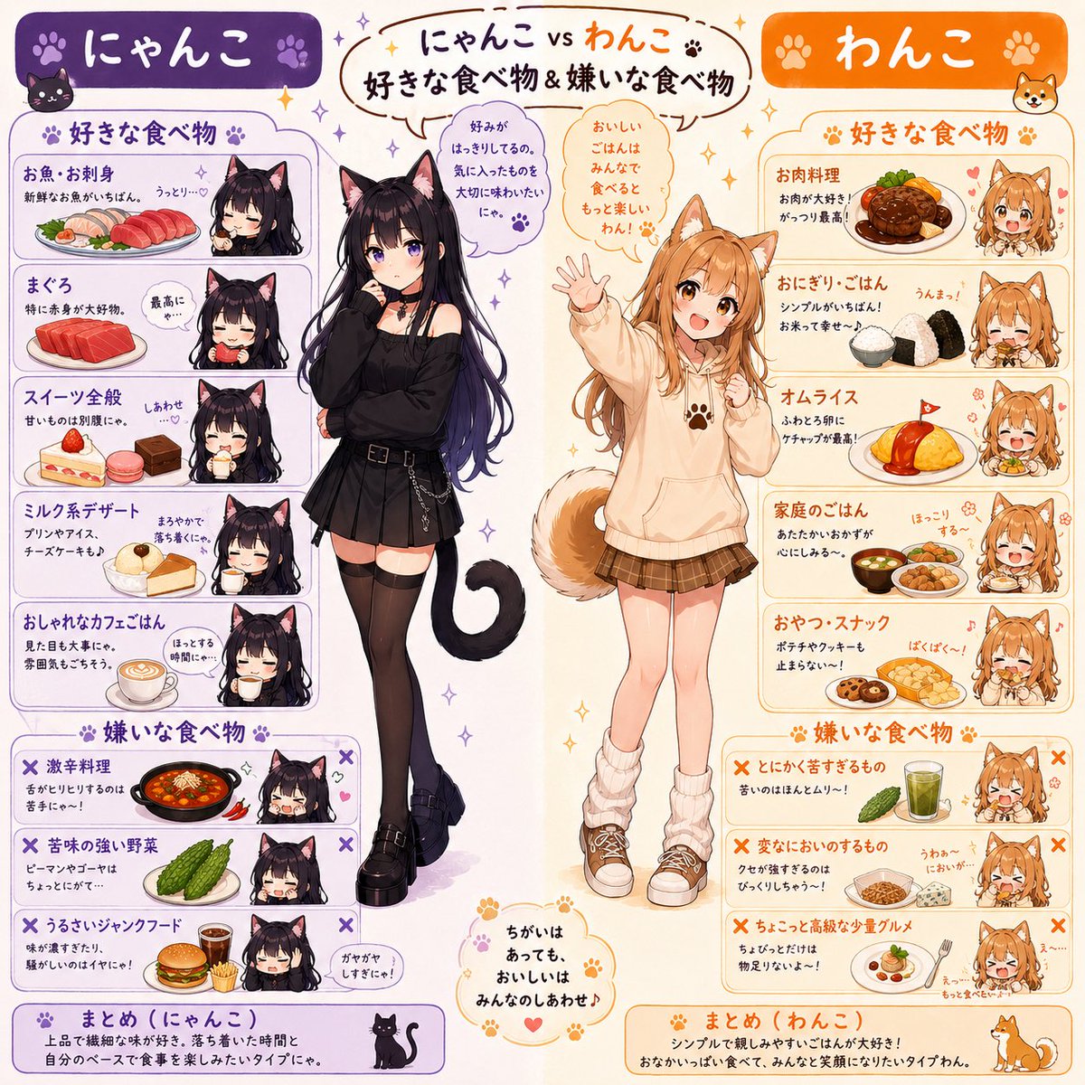 猫耳さんの日常 (Generative AI) 今日も一日お疲れ様にゃ〜♪ 今夜の
