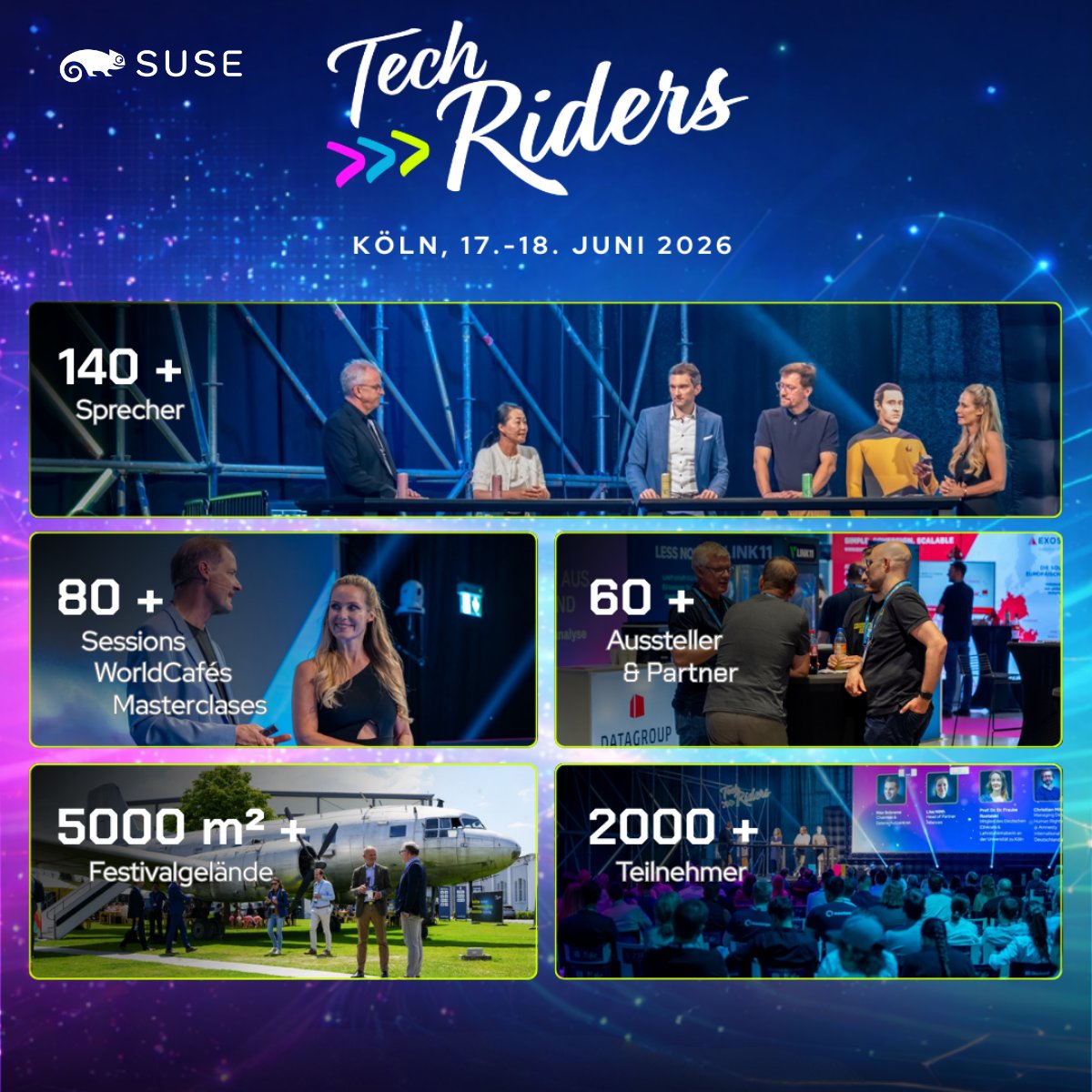 SUSE_DACH's tweet photo. Treffen wir uns beim #TechRidersSummit vom 17.-18. Juni in Köln? 🚀
Wir sind schon jetzt gespannt auf inspirierende Gespräche, neue Perspektiven und den Austausch rund um Technologie, Innovation und Zukunftsthemen. Mehr dazu https://t.co/PXfat5uNpF
#Innovation #Tech #SUSE https://t.co/YuSJ9CKQN4