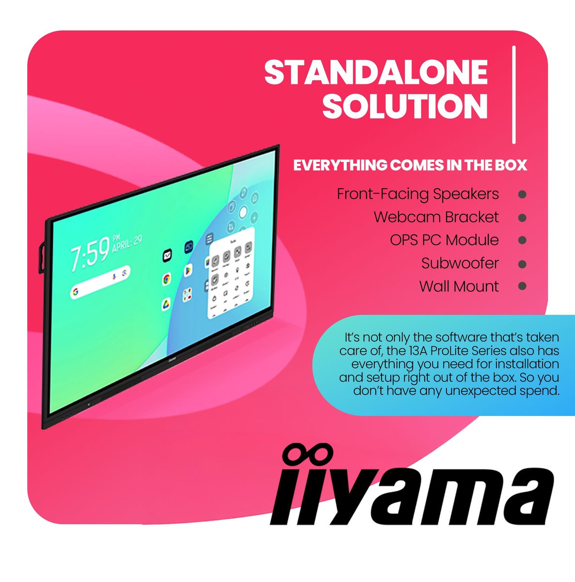 cbccomputers's tweet photo. Take the hassle out of upgrading your tech with IIYAMA's Prolite 13A Series. Beyond just an interactive panel, the 13A is a full teaching hub with everything you need right out of the box.
Learn more here - https://t.co/Okx6Hj0Ume
#iiyama #ProLite #InteractivePanel #EdTech # https://t.co/GQHUBZ5Dyu