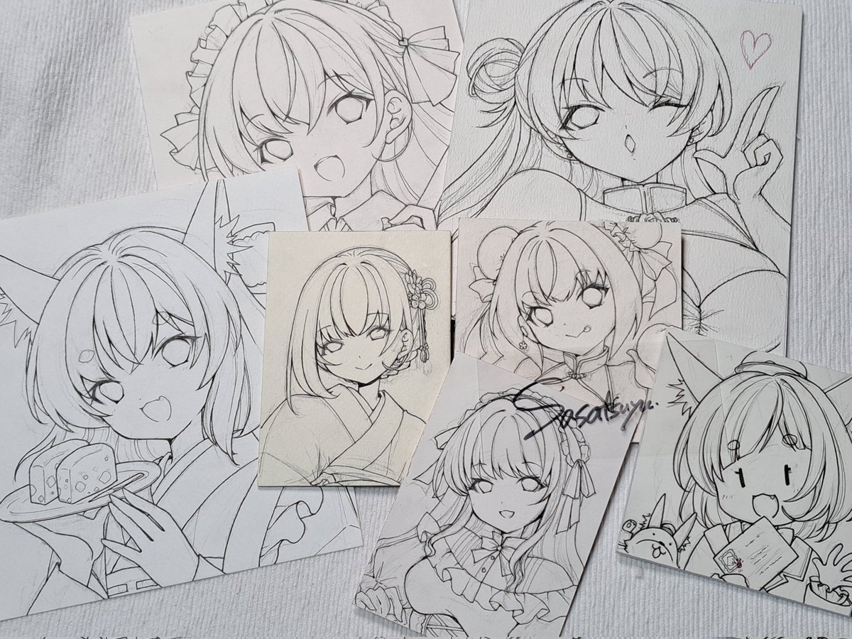 お品書き忘れてこっち描いてた😱 大色紙は1～2点BOOTHに出してから持っ