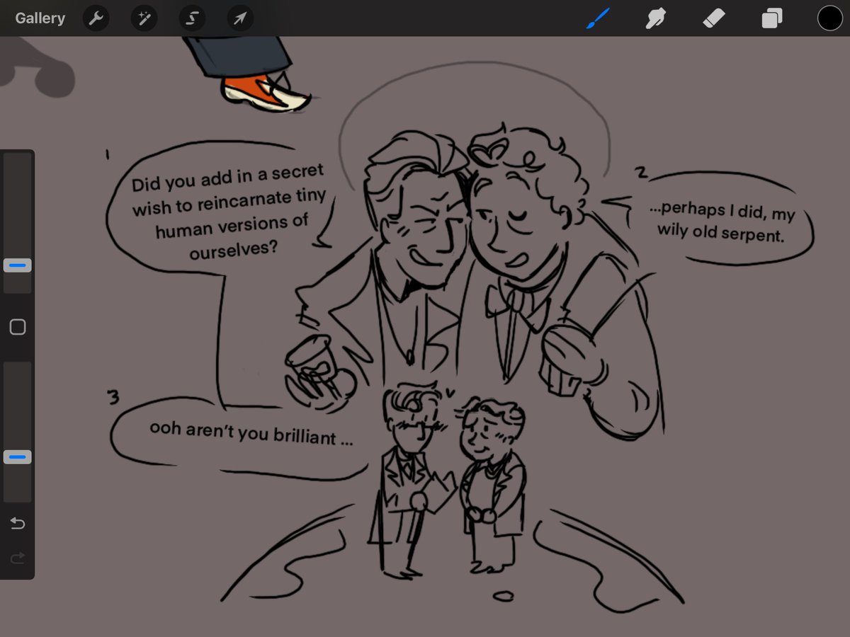 ArkhamPeep's tweet photo. They ARE the universe now okay? Okay.

#GO3spoilers #fanart https://t.co/gCCZW4qR1v