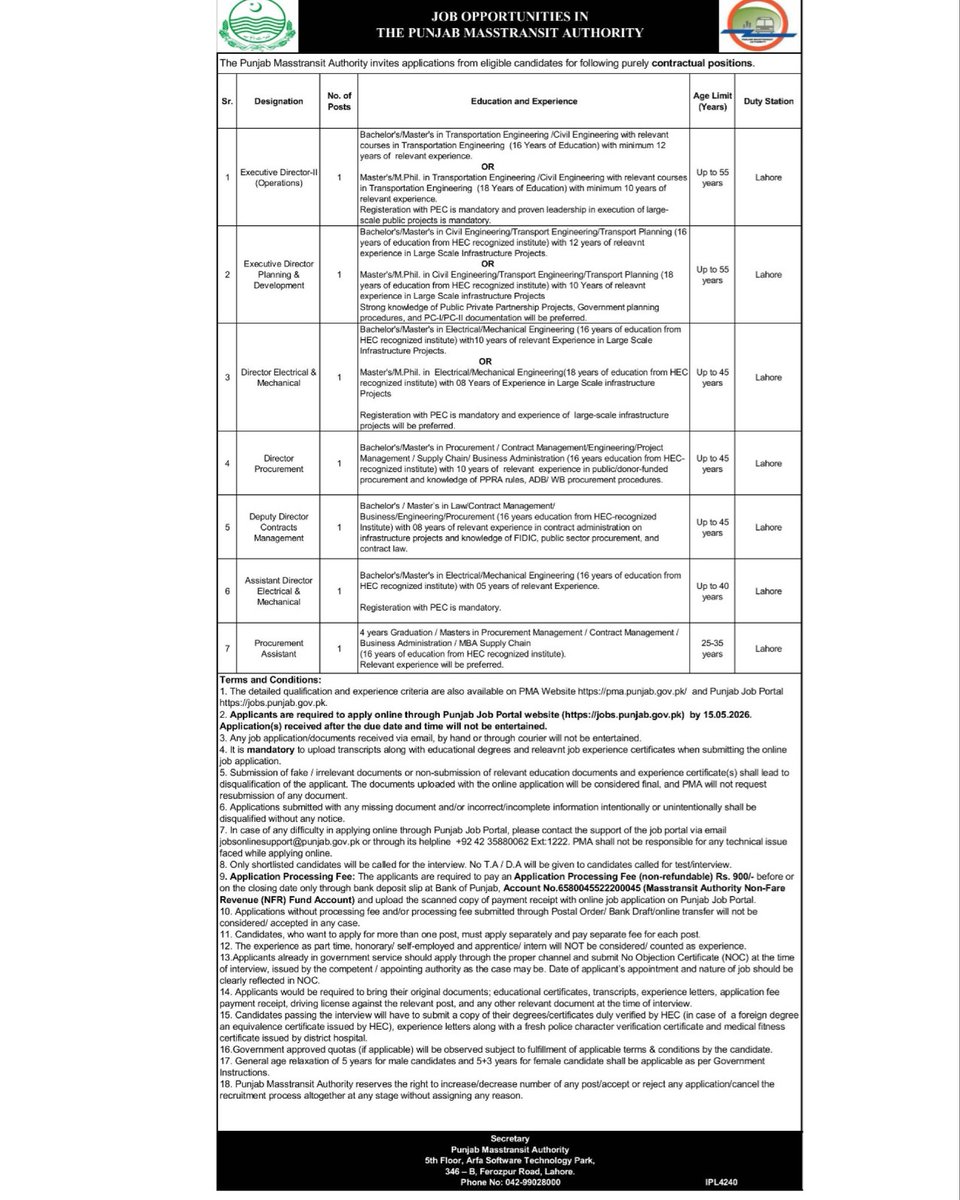 Punjab Masstransit Authority tweet media