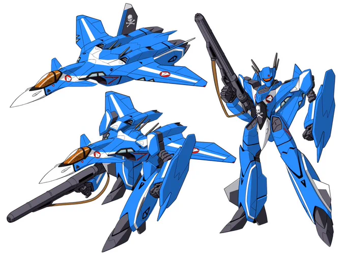 #ホビーショー #アオシマ #VF11 模型オリジナル設定のツノ4本の指揮官機とか展開してほしい