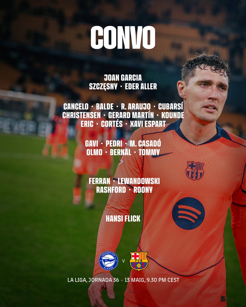 _Barcelonismoo's tweet photo. 🔵🔴 Convocatoria del Barça!

✅ Alta médica para Christensen.

🔥Entra Álvaro Cortes en la convocatoria. https://t.co/LPcymgbxrM