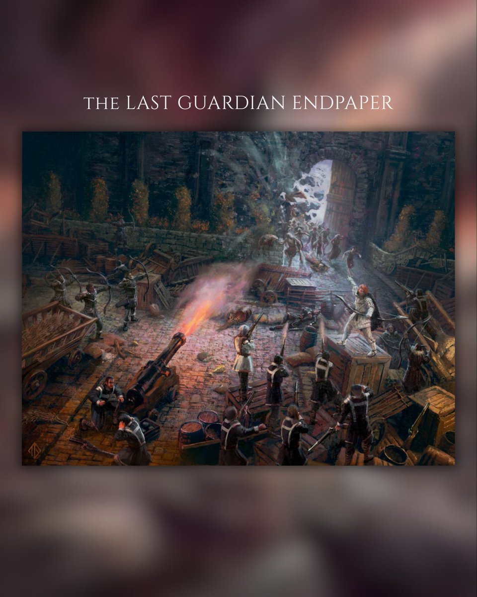 binding_broken's tweet photo. We are delighted to share the second endpaper art for The Last Guardian, the third book in The Dragon’s Blade trilogy by @MMDragons_Blade 🐉

Artwork by @mgonzalezart 🎨

The Dragon’s Blade anniversary set goes on sale this weekend! 💚 https://t.co/1zaZpXi7zT
