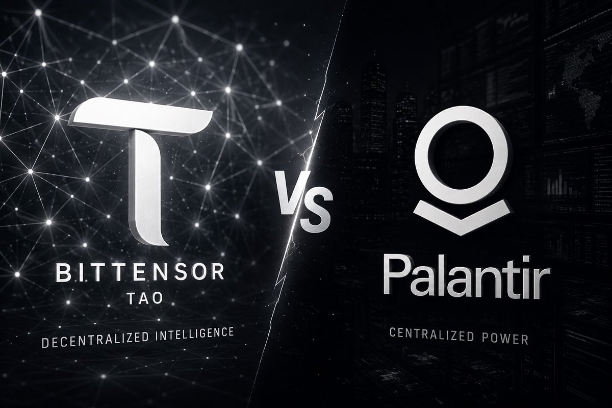 YStan__'s tweet photo. Everyone talks about AI..but almost all "AI companies" are still centralized data empires.

My hot take?

Bittensor is probably the only decentralized AI project with a realistic chance to compete with companies like Palantir Technologies in the long term.

Not because of hype.
Because data + intelligence + incentives = power.

Most AI crypto projects are just buzzwords with a token attached.
TAO is building an actual decentralized intelligence economy.

If decentralized AI ever reaches enterprise level..
Palantir won’t be competing against another company.

It’ll be competing against a network.
bittensor:native $PLTR