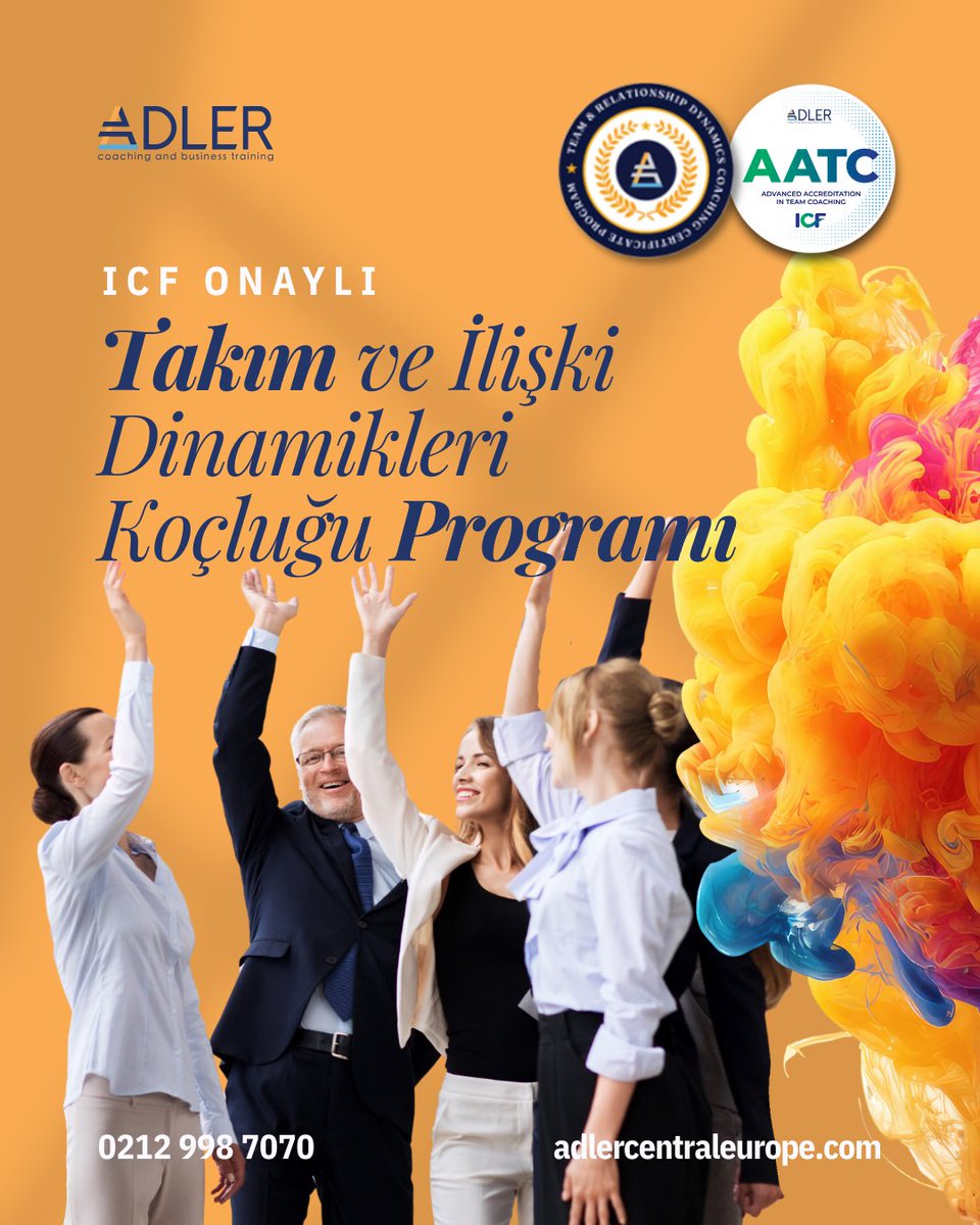 Adler_CE's tweet photo. Haziran’da Takımları Dönüştürmeye Hazır mısınız?
Güçlü takımlar tesadüfen oluşmaz.

Doğru bakış açısı, güçlü ilişki dinamikleri ve güvenle inşa edilir.
Peki ekipler aynı hedefe bakarken neden farklı yönlere gider?

İletişim neden kopar, güven neden zedelenir?
Çünkü her takımın, görünenden daha fazlası vardır.

ICF onaylı Takım ve İlişki Dinamikleri Koçluğu Sertifika Programı, takımları sadece yönetmek değil; anlamak, güçlendirmek ve dönüştürmek isteyen liderler, koçlar ve İK profesyonelleri için tasarlandı.

Bu programda:
✨ Takım içindeki görünmeyen dinamikleri fark edersiniz
✨ İlişki örüntülerini okumayı öğrenirsiniz
✨ Çatışmaları yapıcı bir güce dönüştürürsünüz
✨ Güven, bağlılık ve kolektif etki inşa edersiniz
✨ Takımlarda sürdürülebilir yüksek performans yaratırsınız
Çünkü güçlü takımlar, doğru liderlikle şekillenir.

📅 Haziran dönemi için yeni grup açıldı
📍 Yüz yüze gerçekleşecektir
🚨 Haziran grubu için kayıtlar başladı.
🚨 Kontenjan sınırlı, başvurular hızla doluyor.

👉 Takımlarda gerçek dönüşüm yaratmak istiyorsanız, şimdi doğru zaman.
📩 info@adlerce.com
📞 0212 998 7070
🌐 https://t.co/LQ6exXWvSE

#TakımKoçluğu #İlişkiDinamikleri #SistemikKoçluk #ICFKoçluk #ProfesyonelKoçluk #LiderlikGelişimi #TakımPerformansı #AdlerKoçluk #YüzyüzeEğitim