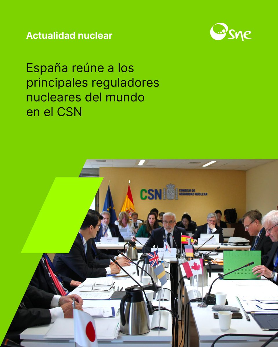 SNEu235's tweet photo. 📢 España reúne a los principales reguladores nucleares del mundo en el CSN. 🌎
El Consejo de Seguridad Nuclear (@CSN_es) ha acogido la 57ª reunión de la Asociación Internacional de Reguladores Nucleares (#INRA), donde los principales reguladores del mundo han analizado retos de seguridad nuclear y compartido buenas prácticas. ⚛️
📍 El encuentro ha permitido intercambiar experiencias regulatorias, avanzar en la armonización de criterios y reforzar la cooperación internacional. Además, incluyó visitas técnicas a Equipos Nucleares SA (#ENSA) y a la central de Santa María de Garoña para conocer procesos industriales y de desmantelamiento. ☢️
_______________
✍🏻 SNE
⚛️ En un sector tan exigente como el nuclear, la cooperación internacional es clave para avanzar. El intercambio de experiencias entre reguladores, la armonización de criterios y el aprendizaje conjunto permiten elevar de forma continua los estándares de seguridad y eficiencia, reforzando la confianza en la industria. En un contexto global cada vez más competitivo, esta colaboración no solo mejora la supervisión regulatoria, sino que también impulsa la innovación y la excelencia técnica.
_______________
Más info 👉🏻 https://t.co/y706bsrLU2
#EnergíaNuclear #CentralesNucleares #NuclearSí