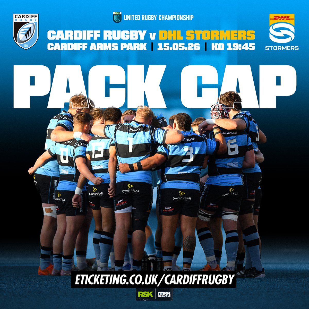 Cardiff_Rugby's tweet photo. Two day until an absolute massive game in the battle for the play-offs.
Our last home game of the season ๐ star-studded Stormers, under the Friday Night Lights.
Help us #PackCAP!
https://t.co/2ldQ1QjDUO https://t.co/U3utzYHJMY
